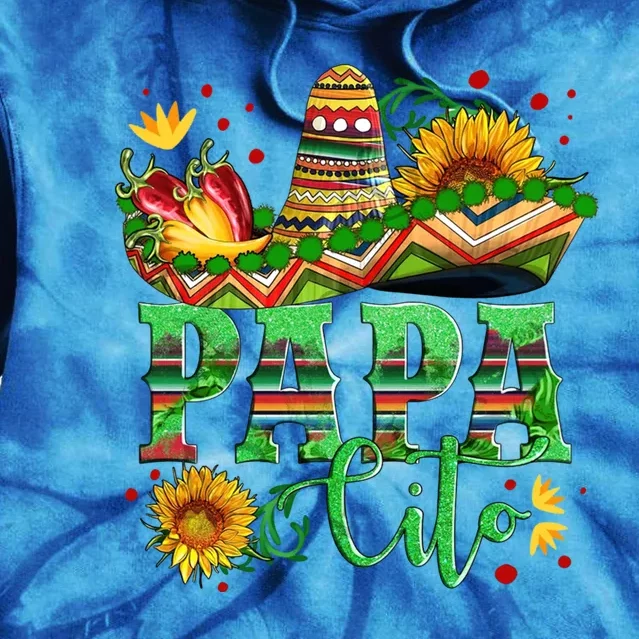 Mexican Papa Cito Flower Sunhat Cute Gift Tie Dye Hoodie