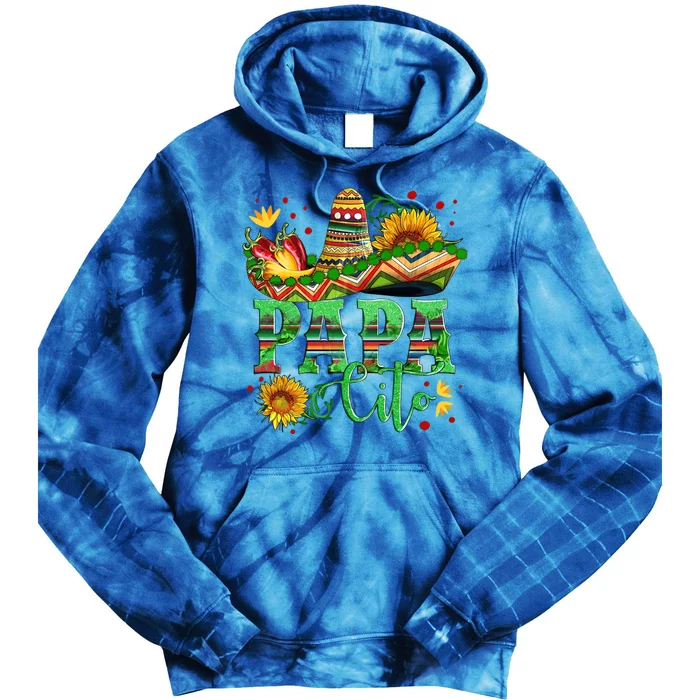 Mexican Papa Cito Flower Sunhat Cute Gift Tie Dye Hoodie