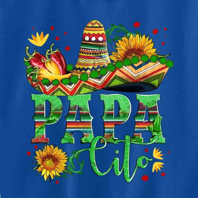 Mexican Papa Cito Flower Sunhat Cute Gift Kids Sweatshirt