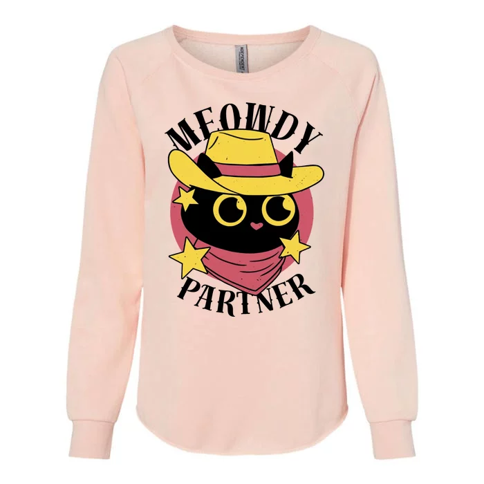 Meowdy Partner Country Cat Womens California Wash Sweatshirt