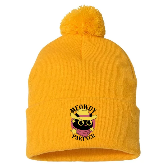 Meowdy Partner Country Cat Pom Pom 12in Knit Beanie