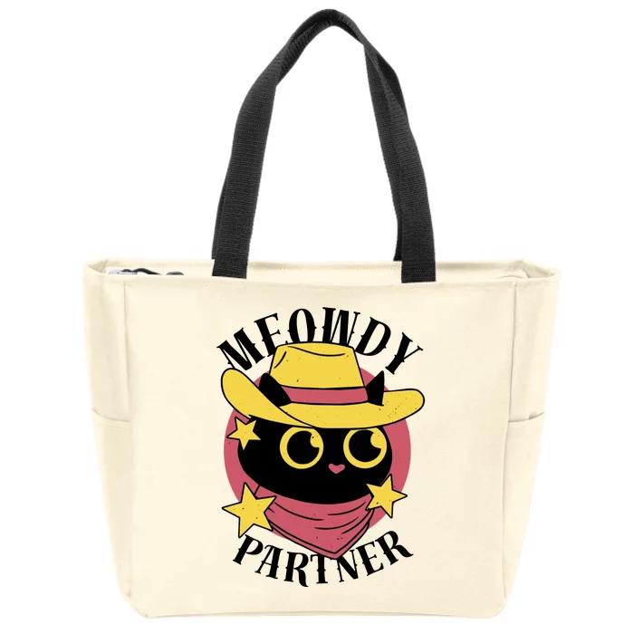 Meowdy Partner Country Cat Zip Tote Bag