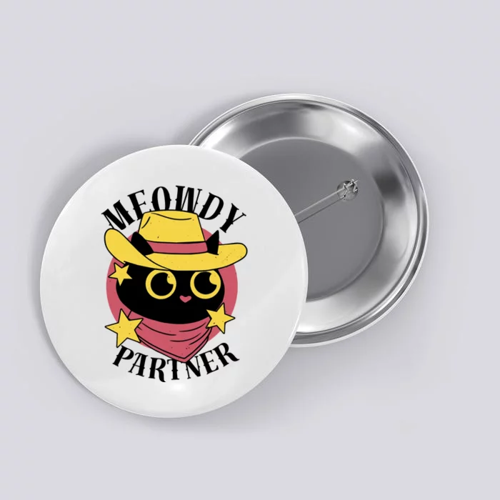 Meowdy Partner Country Cat Button