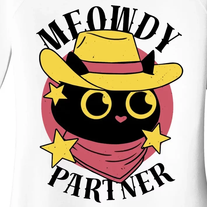 Meowdy Partner Country Cat Women's Perfect Tri Tunic Long Sleeve Shirt