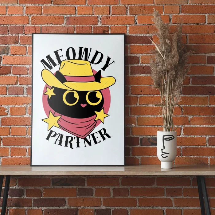 Meowdy Partner Country Cat Poster