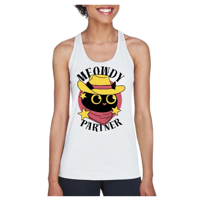 Meowdy Partner Country Cat Women's Racerback Tank