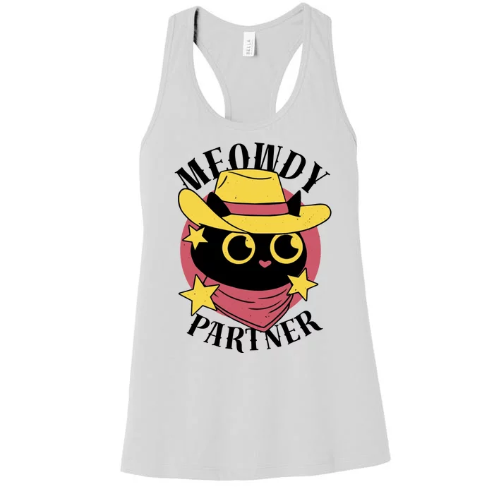 Meowdy Partner Country Cat Women's Racerback Tank