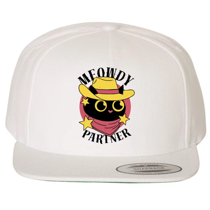 Meowdy Partner Country Cat Wool Snapback Cap