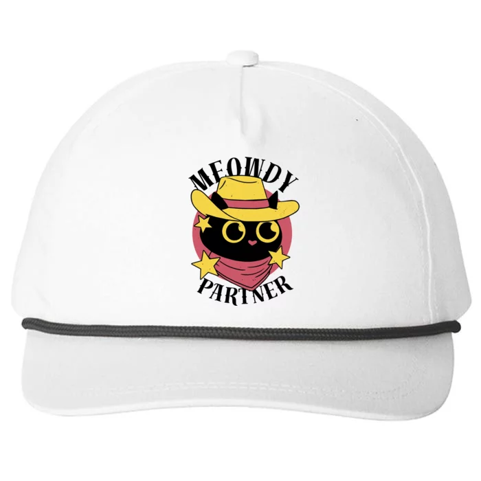 Meowdy Partner Country Cat Snapback Five-Panel Rope Hat