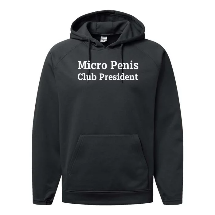 Micro Penis Club President Joke Performance Fleece Hoodie