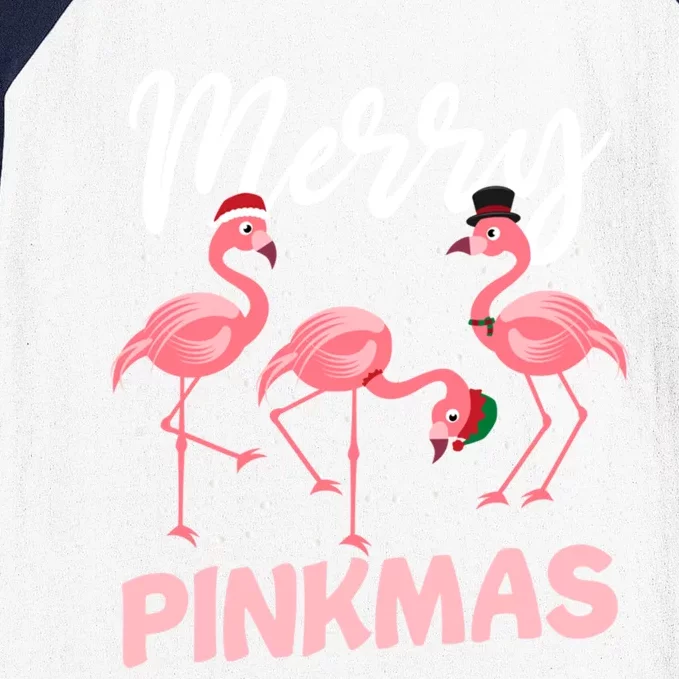 Merry Pinkmas Cute Pink Christmas Flamingo Lover Funny Xmas Meaningful Gift Baseball Sleeve Shirt