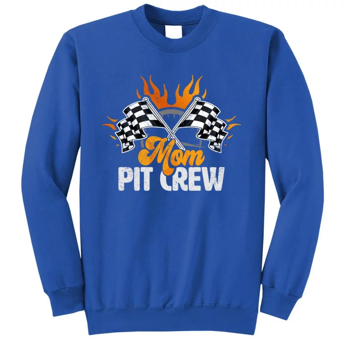 Mom Pit Crew Race Car Birthday Party Racing Family Cool Gift Sweatshirt