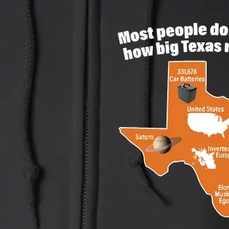 Most People Dont Know How Big Texas Really Is New Full Zip Hoodie