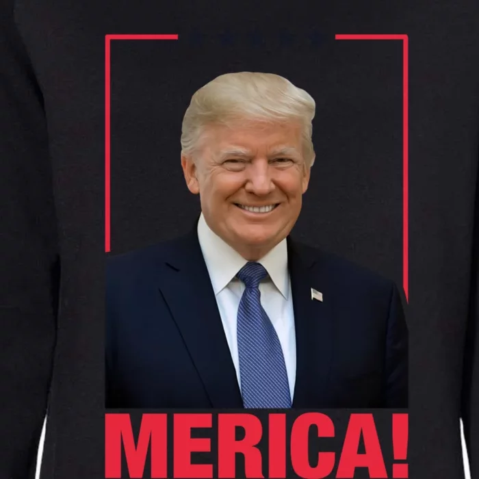 Merica! President Donald Trump Presidential Portrait Meme Gift Womens California Wash Sweatshirt