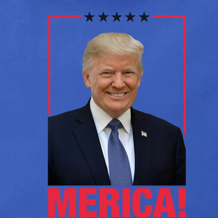 Merica! President Donald Trump Presidential Portrait Meme Gift Zip Tote Bag