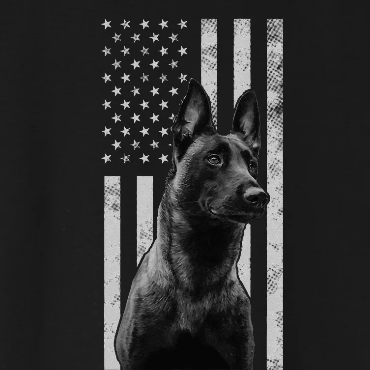 Malinois Police Dog Proud Owner USA K9 Police Canine Handler Women's Crop Top Tee