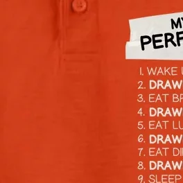 My Perfect Day Drawing Rest Day Painting Day Off Holiday Gift Dry Zone Grid Performance Polo