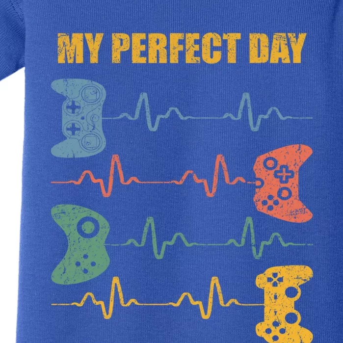 My Perfect Day Video Games Gift Funny Cool Gamer Tee Gift Baby Bodysuit