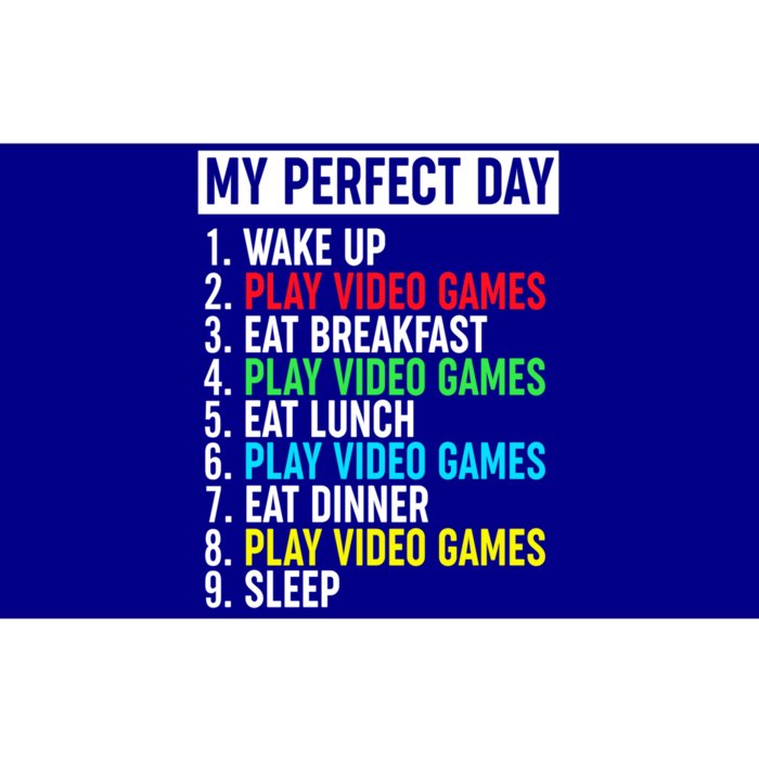 My Perfect Day Video Games Gift Funny Cool Gamer Tee Gift Bumper Sticker