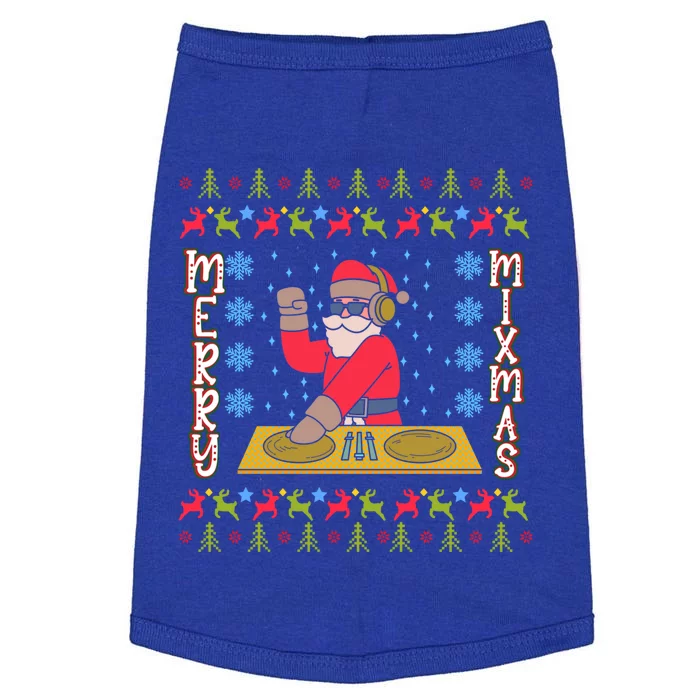 Music Producer Dj Xmas Mixmas Audio Engineer Ugly Christmas Funny Gift Doggie Tank