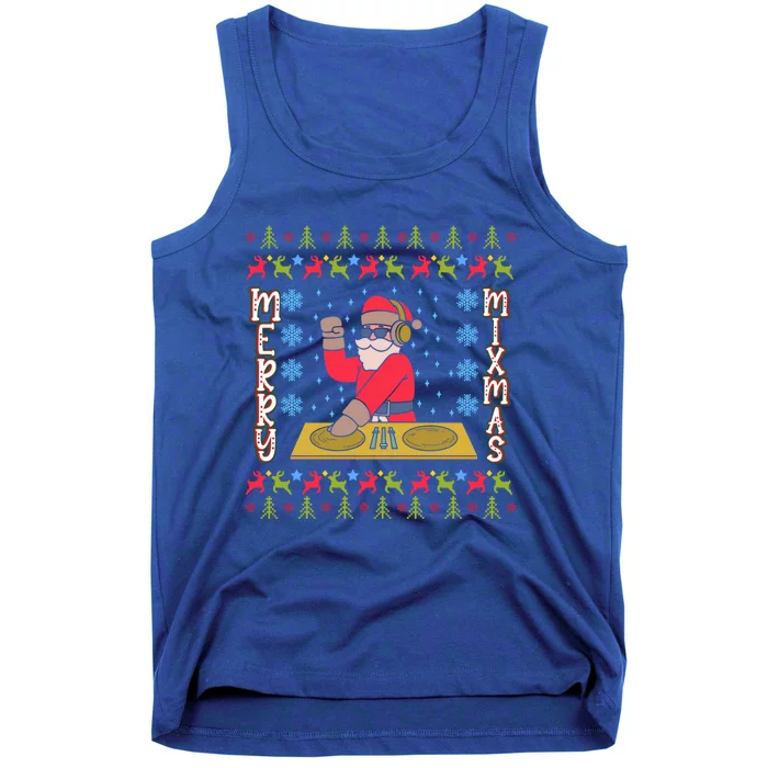 Music Producer Dj Xmas Mixmas Audio Engineer Ugly Christmas Funny Gift Tank Top