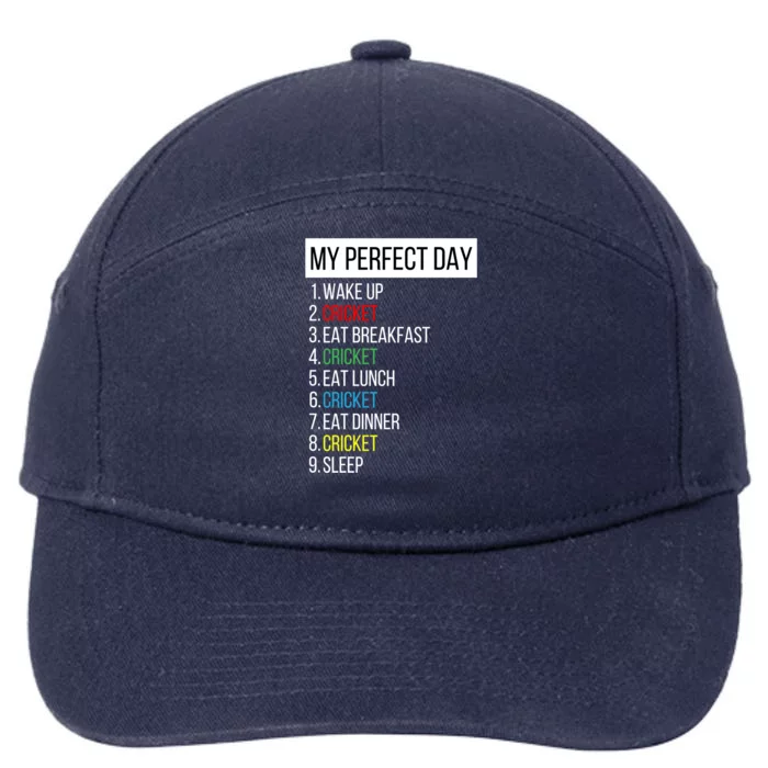 My Perfect Day Cricket Gift 7-Panel Snapback Hat