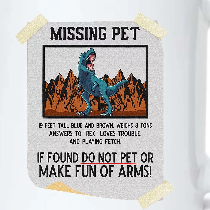 Missing Pet Dinosaur T Rex Lover Funny Halloween Costume Black Color Changing Mug