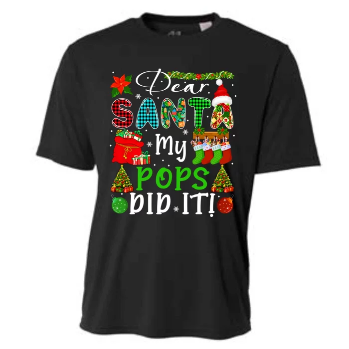 My Pops Did It Xmas Symbols Santa Costume Proud Family Gift Cooling Performance Crew T-Shirt