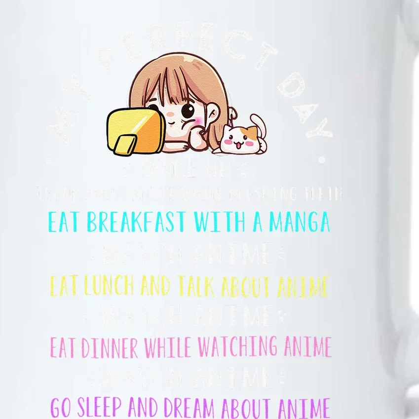 My Perfect Day Watch Anime Manga Lover Gifts Kawaii Cat Black Color Changing Mug