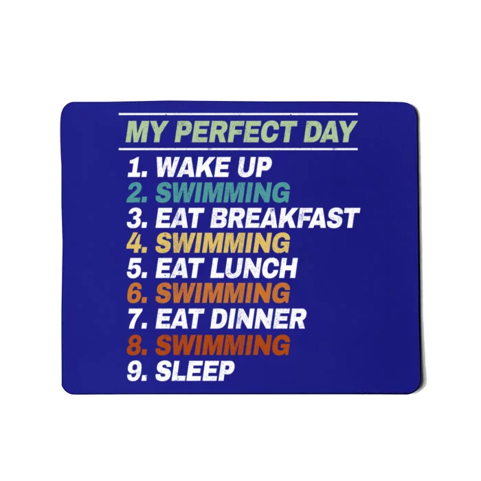 My Perfect Day Swim Athlete Swimmer Swimming Gift Mousepad