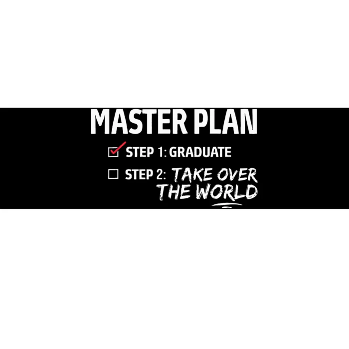 Master Plan Degree Academic Diploma Graduation Mba Graduate Bumper Sticker