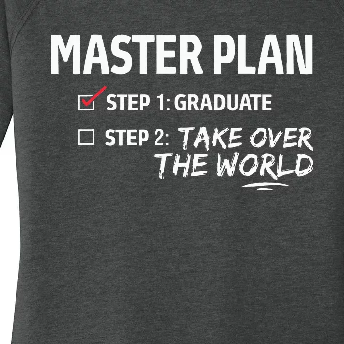 Master Plan Degree Academic Diploma Graduation Mba Graduate Women's Perfect Tri Tunic Long Sleeve Shirt