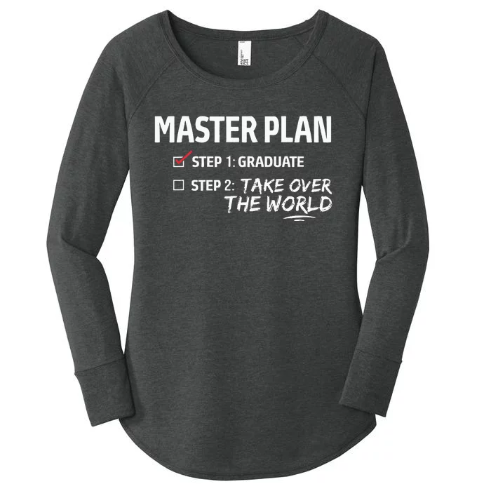 Master Plan Degree Academic Diploma Graduation Mba Graduate Women's Perfect Tri Tunic Long Sleeve Shirt