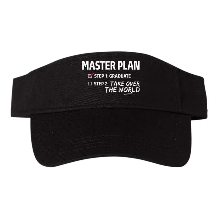 Master Plan Degree Academic Diploma Graduation Mba Graduate Valucap Bio-Washed Visor