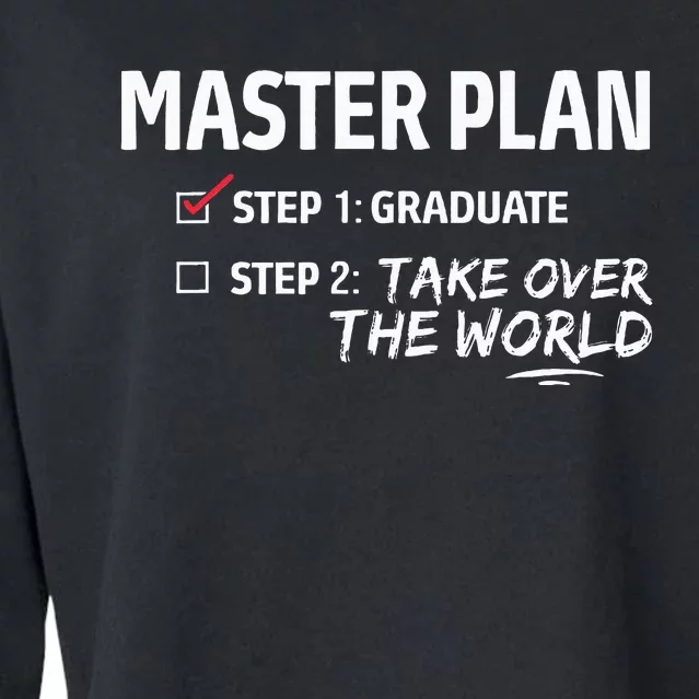 Master Plan Degree Academic Diploma Graduation Mba Graduate Cropped Pullover Crew