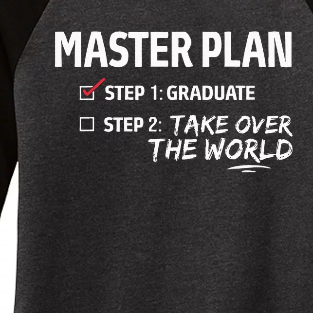 Master Plan Degree Academic Diploma Graduation Mba Graduate Women's Tri-Blend 3/4-Sleeve Raglan Shirt