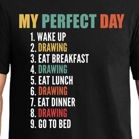 My Perfect Day Fun Drawing Gift Pajama Set