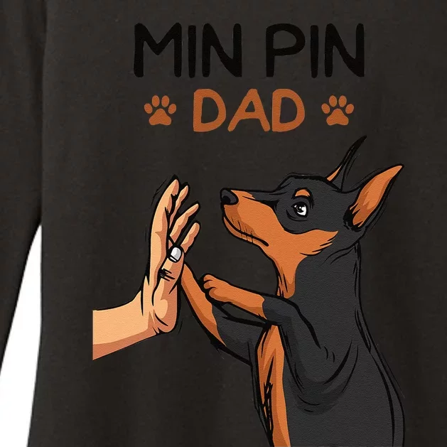 Min Pin Dad Miniature Pinscher Dog Father Father´s Day Womens CVC Long Sleeve Shirt