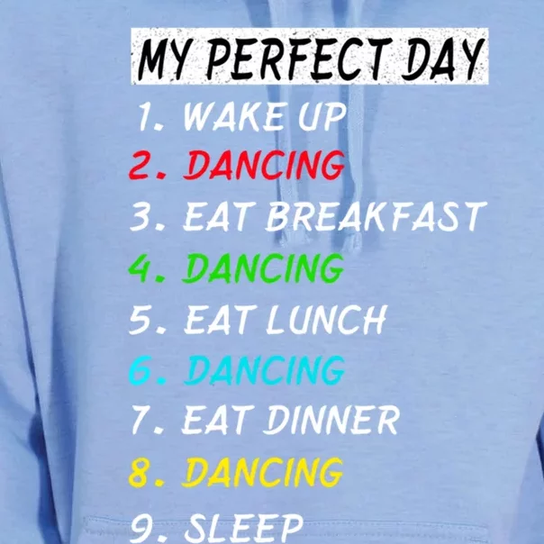 My Perfect Day Dancing Samba Wear Funny Gift Unisex Surf Hoodie