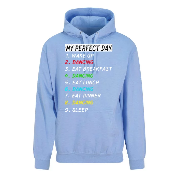 My Perfect Day Dancing Samba Wear Funny Gift Unisex Surf Hoodie