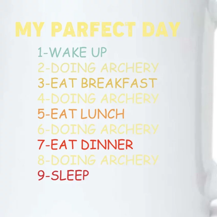 My Perfect Day Start With Archery Funny Gift For Archer Gift Black Color Changing Mug