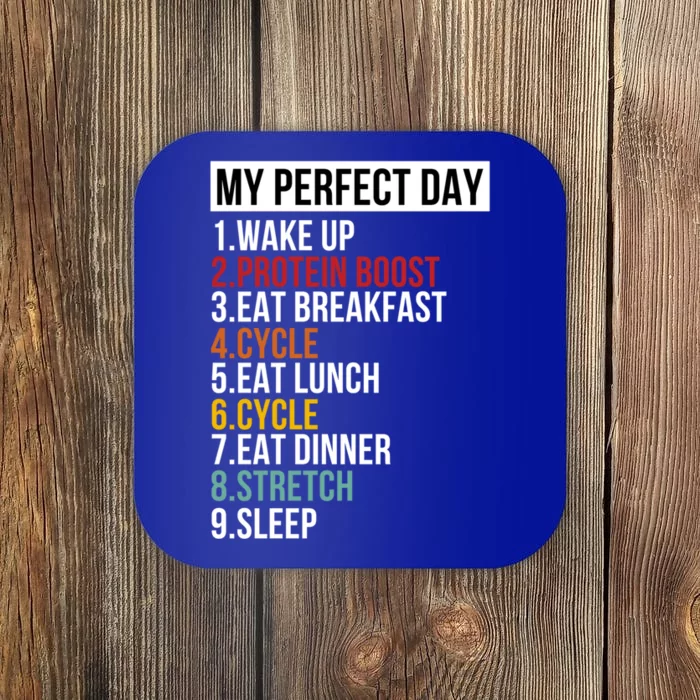 My Perfect Day For Bike Lover And Cyclist Funny Gift Coaster