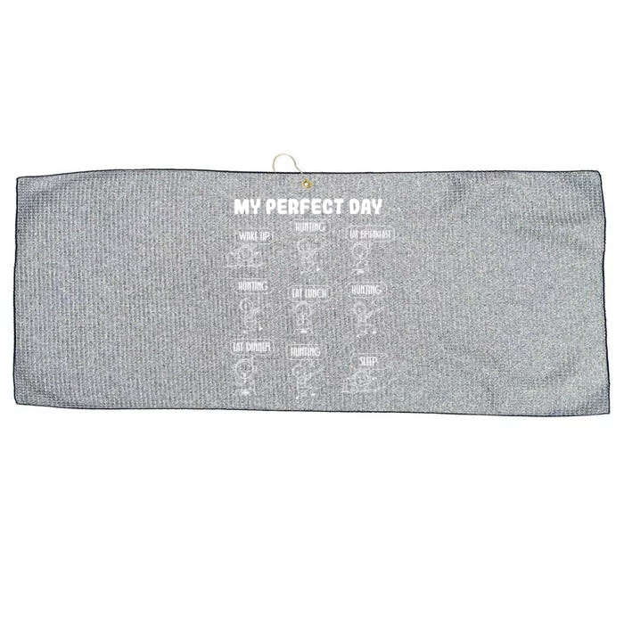 My Perfect Day Hunter Hunting Gift Large Microfiber Waffle Golf Towel