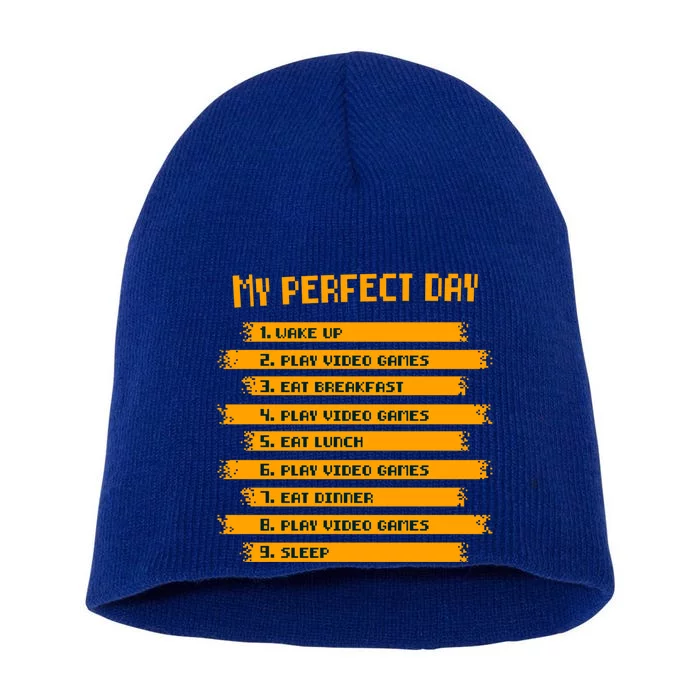 My Perfect Day Play Video Games Gift Short Acrylic Beanie