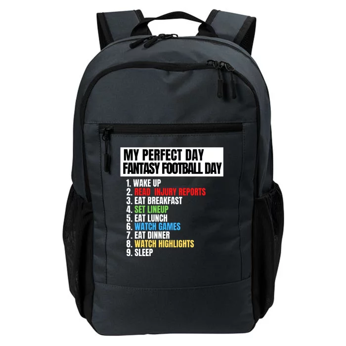 My Perfect Day Fantasy Football, Funny Fantasy Football Daily Commute Backpack