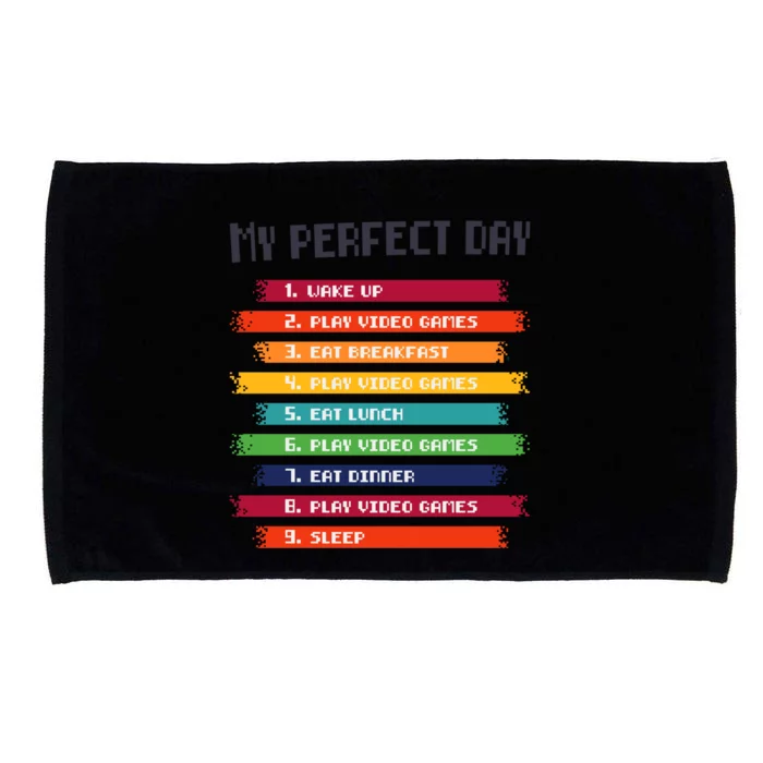 My Perfect Day Play Video Games Gift Microfiber Hand Towel