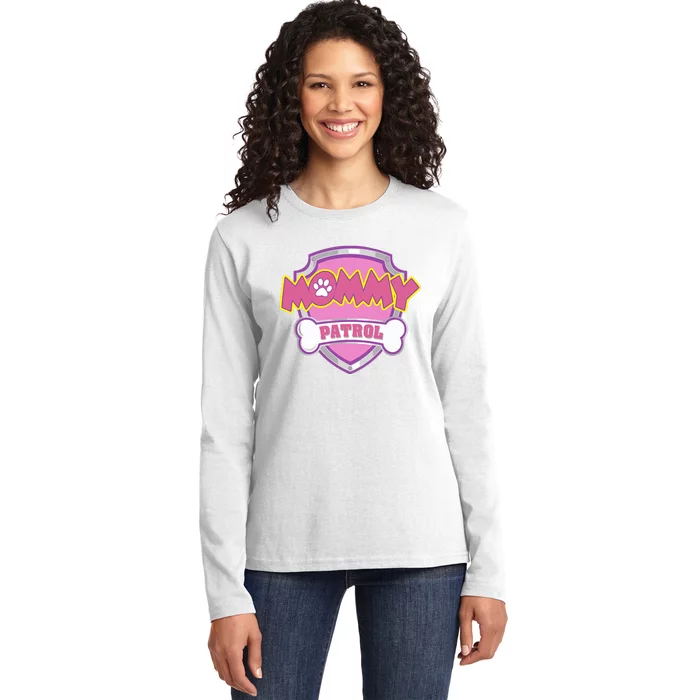 Mom Patrol Dog Mom Dad Ladies Long Sleeve Shirt