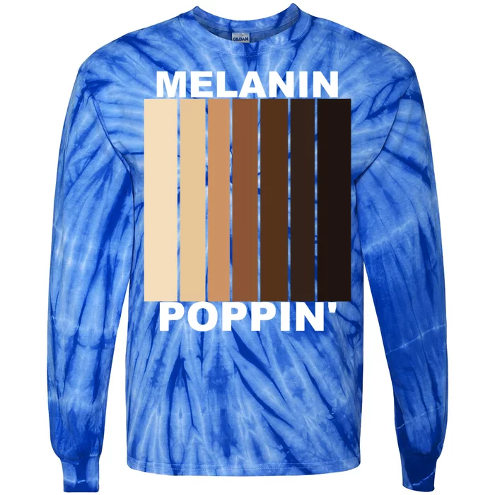 Melanin Poppin' Diversity And Inspirational Gift Tie-Dye Long Sleeve Shirt