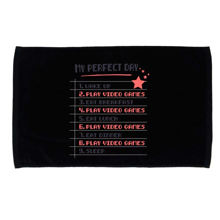 My Perfect Day Play Video Games Gift Microfiber Hand Towel