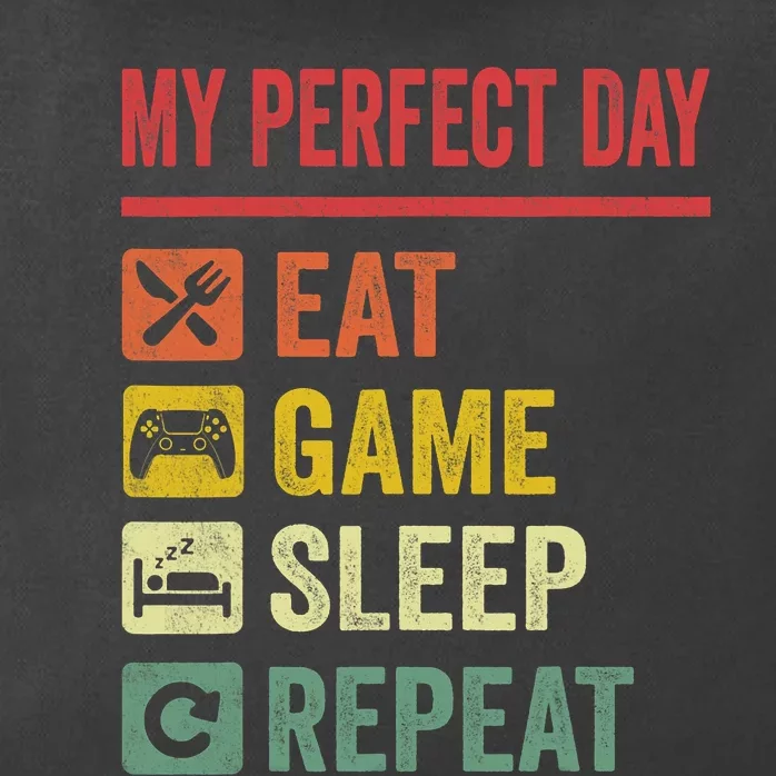 My Perfect Day Video Games Funny Cool Gamer Tee Gift Zip Tote Bag